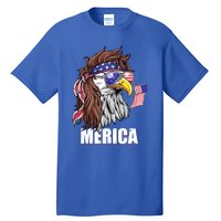 Eagle Mullet 4th Of July Usa American Flag Merica Gift Tall T-Shirt