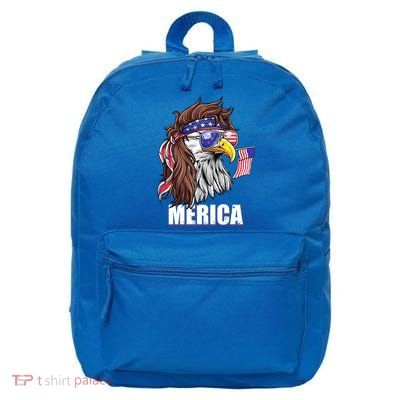 Eagle Mullet 4th Of July Usa American Flag Merica Gift 16 in Basic Backpack