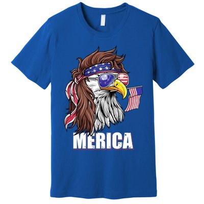 Eagle Mullet 4th Of July Usa American Flag Merica Gift Premium T-Shirt
