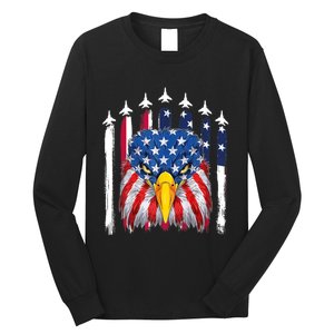 Eagle Mullet 4th Of July USA American Flag Merica Long Sleeve Shirt