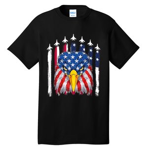 Eagle Mullet 4th Of July USA American Flag Merica Tall T-Shirt