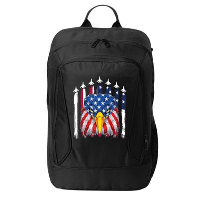Eagle Mullet 4th Of July USA American Flag Merica City Backpack