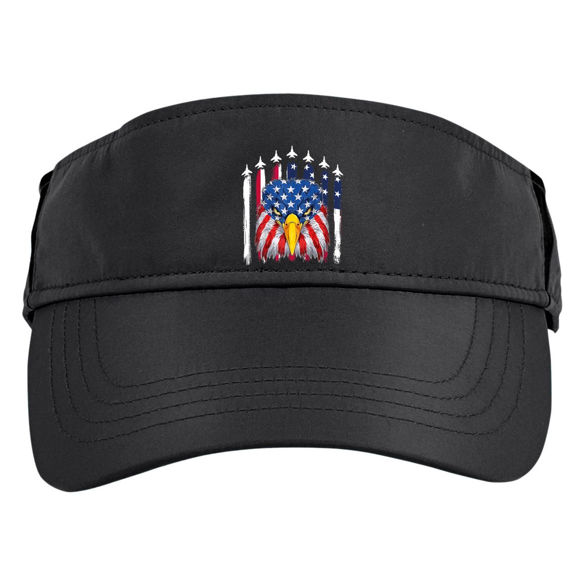 Eagle Mullet 4th Of July USA American Flag Merica Adult Drive Performance Visor