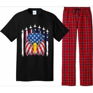 Eagle Mullet 4th Of July USA American Flag Merica Pajama Set