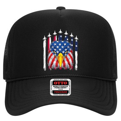 Eagle Mullet 4th Of July USA American Flag Merica Trucker Hat