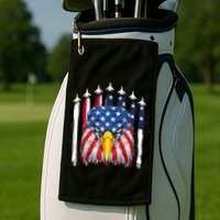 Eagle Mullet 4th Of July USA American Flag Merica Golf Towel