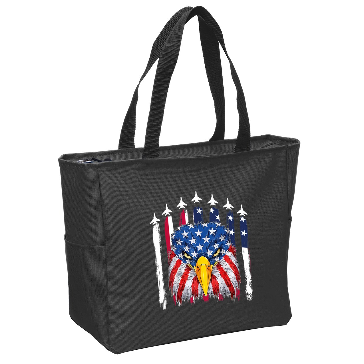 Eagle Mullet 4th Of July USA American Flag Merica Zip Tote Bag