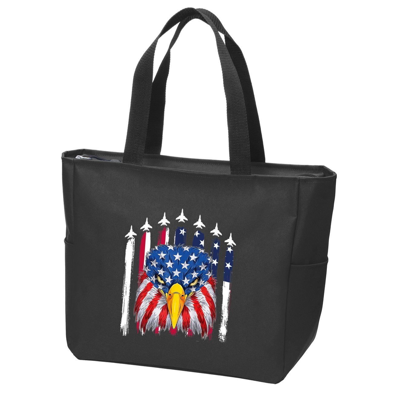 Eagle Mullet 4th Of July USA American Flag Merica Zip Tote Bag