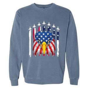 Eagle Mullet 4th Of July USA American Flag Merica Garment-Dyed Sweatshirt