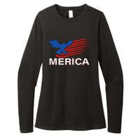 Eagle Mullet 4th Of July USA American Flag Merica Womens CVC Long Sleeve Shirt