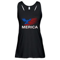 Eagle Mullet 4th Of July USA American Flag Merica Ladies Essential Flowy Tank