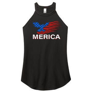 Eagle Mullet 4th Of July USA American Flag Merica Women's Perfect Tri Rocker Tank