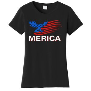 Eagle Mullet 4th Of July USA American Flag Merica Women's T-Shirt