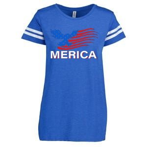 Eagle Mullet 4th Of July USA American Flag Merica Enza Ladies Jersey Football T-Shirt