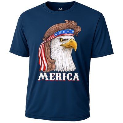 Eagle Mullet 4th Of July USA American Flag Merica Performance Shirt