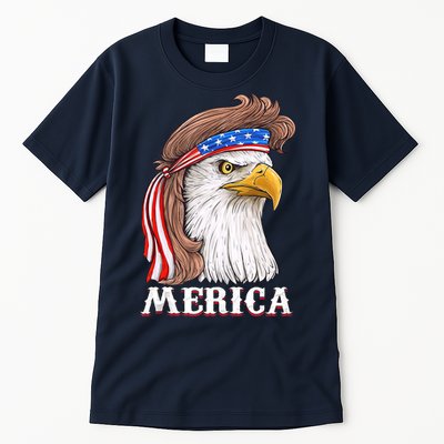 Eagle Mullet 4th Of July USA American Flag Merica Tall T-Shirt
