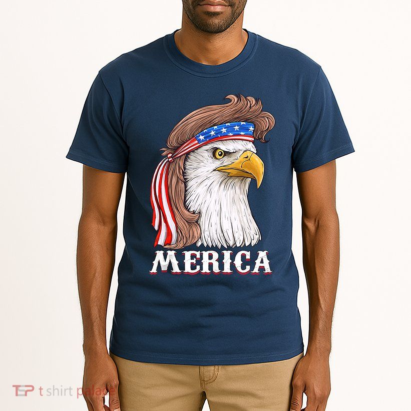 Eagle Mullet 4th Of July USA American Flag Merica Tall T-Shirt