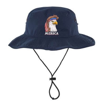 Eagle Mullet 4th Of July USA American Flag Merica Bucket Hat