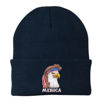 Eagle Mullet 4th Of July USA American Flag Merica Beanie