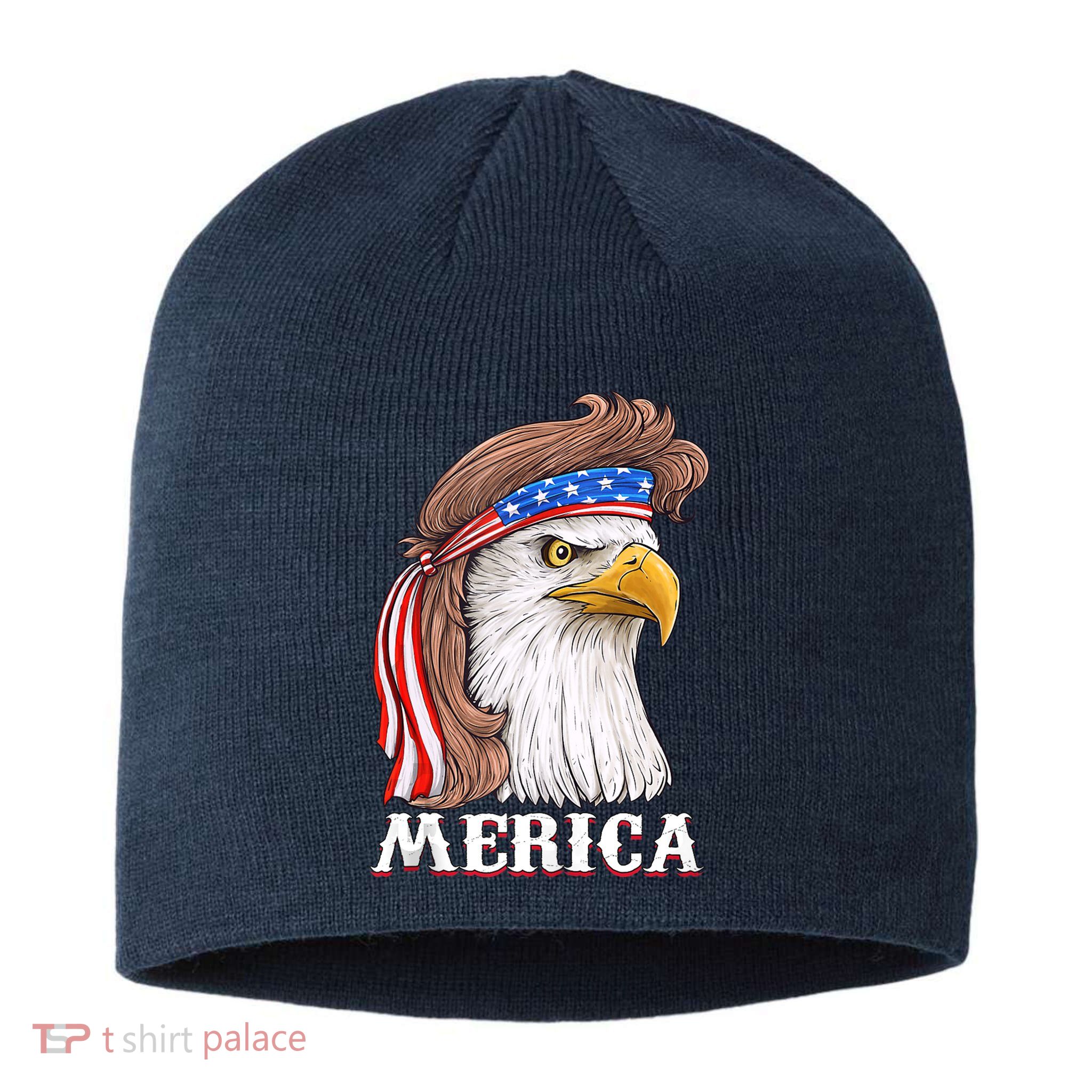 Eagle Mullet 4th Of July USA American Flag Merica Sustainable Beanie
