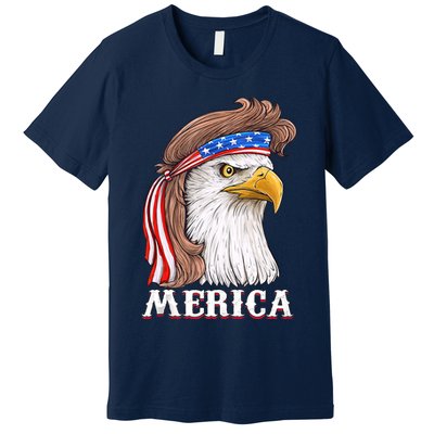 Eagle Mullet 4th Of July USA American Flag Merica Premium T-Shirt