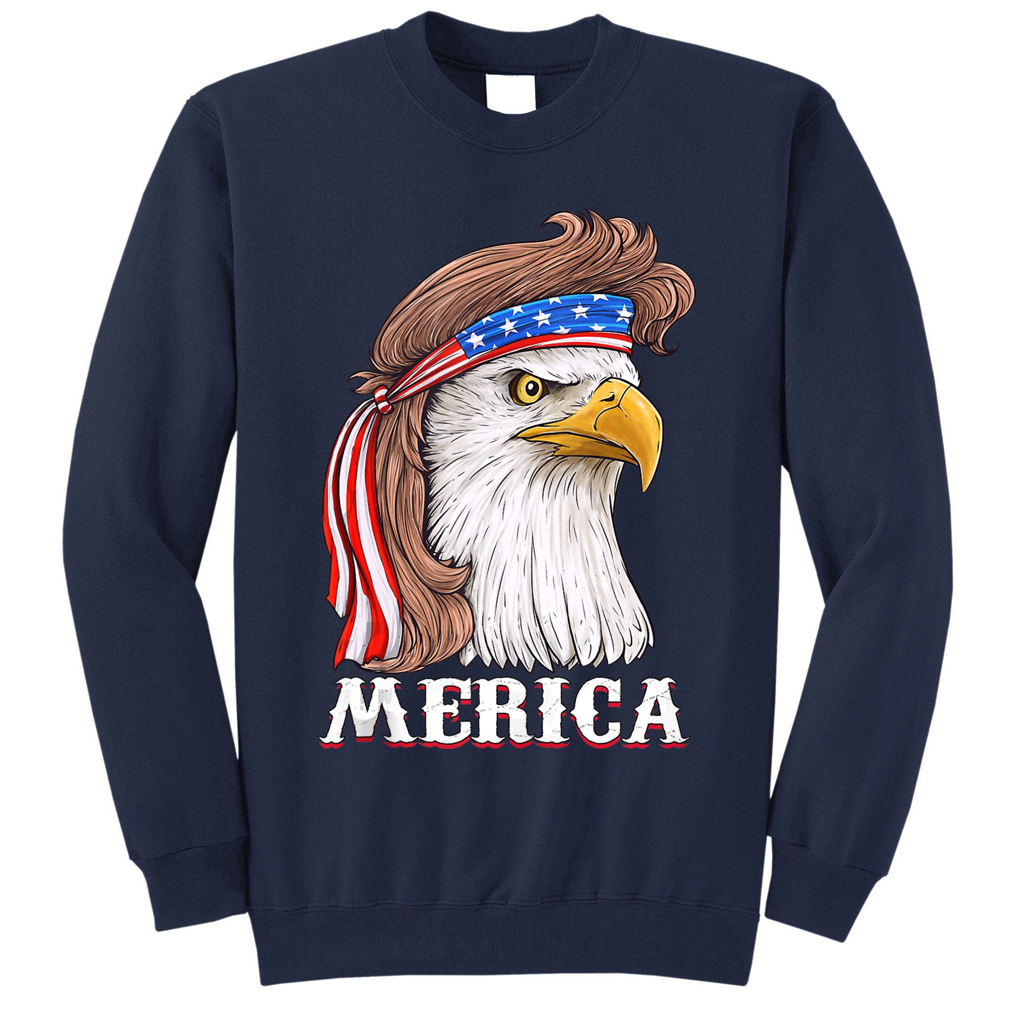 Eagle Mullet 4th Of July USA American Flag Merica Tall Sweatshirt