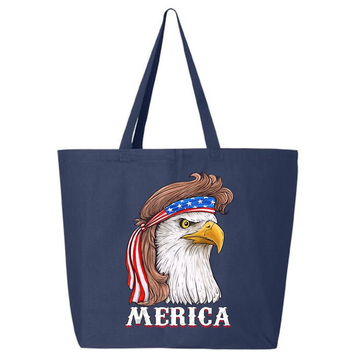 Eagle Mullet 4th Of July USA American Flag Merica 25L Jumbo Tote