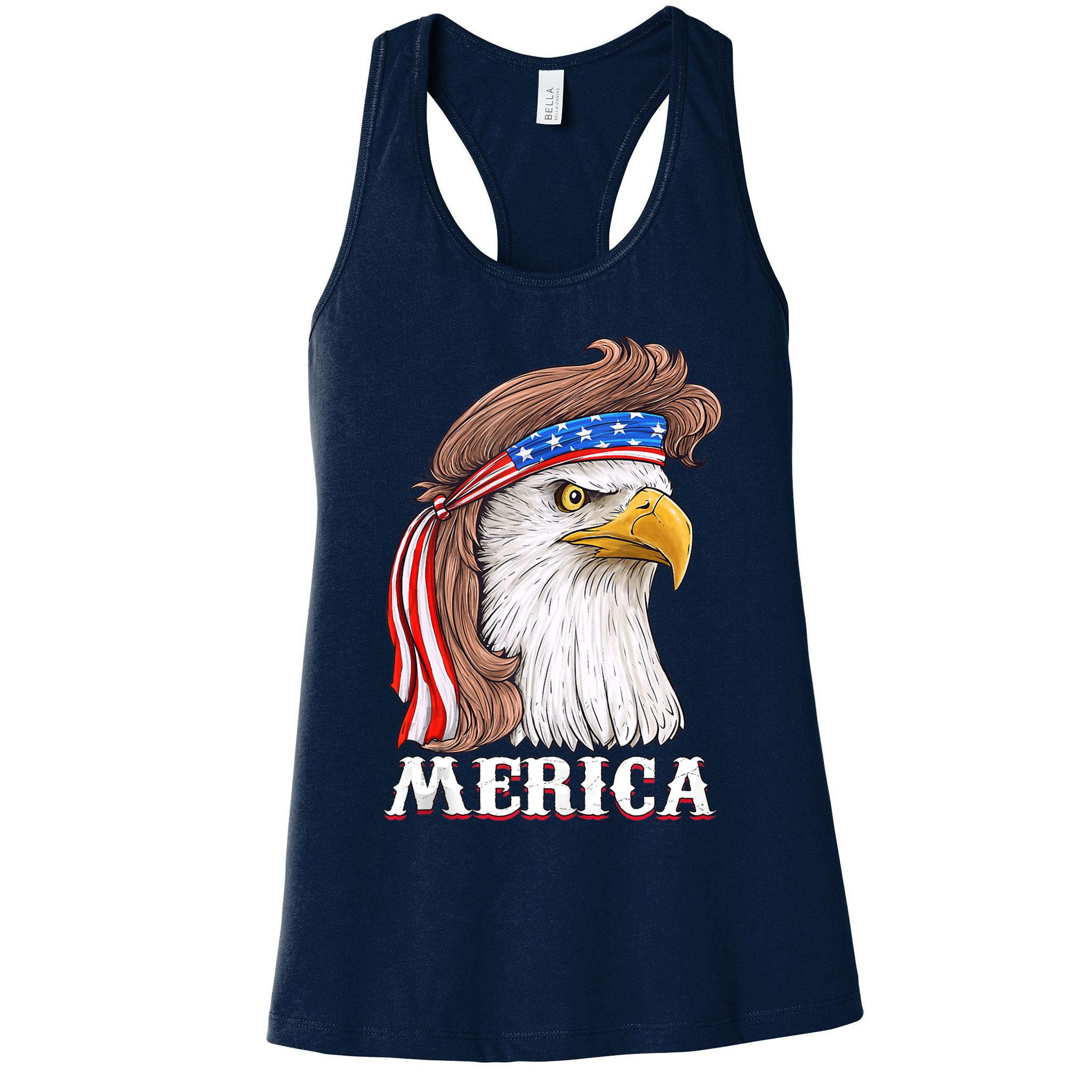 Eagle Mullet 4th Of July USA American Flag Merica Womens Tank Top