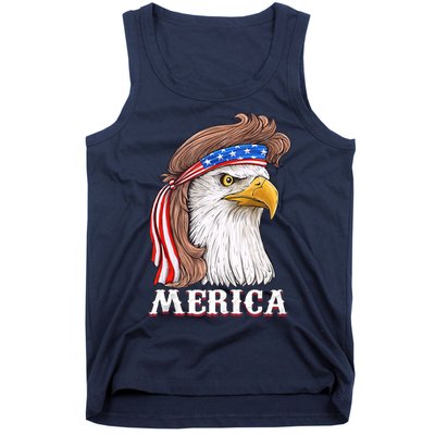 Eagle Mullet 4th Of July USA American Flag Merica Tank Top