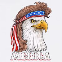 Eagle Mullet 4th Of July USA American Flag Merica Garment-Dyed Sweatshirt