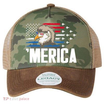 Eagle Mullet 4th Of July Gift USA American Flag Merica Cool Gift Legacy Tie Dye Trucker Hat