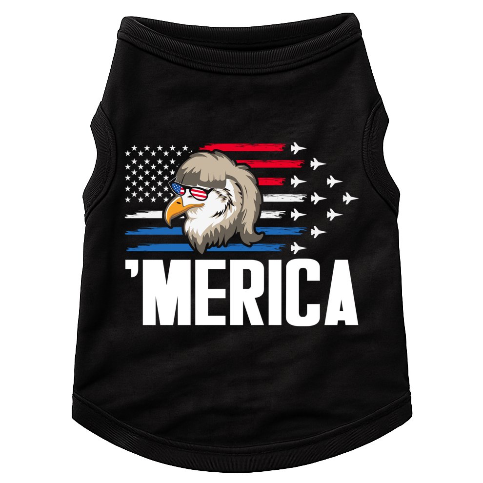 Eagle Mullet 4th Of July Gift USA American Flag Merica Cool Gift Doggie Tank