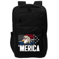 Eagle Mullet 4th Of July Gift USA American Flag Merica Cool Gift Impact Tech Backpack