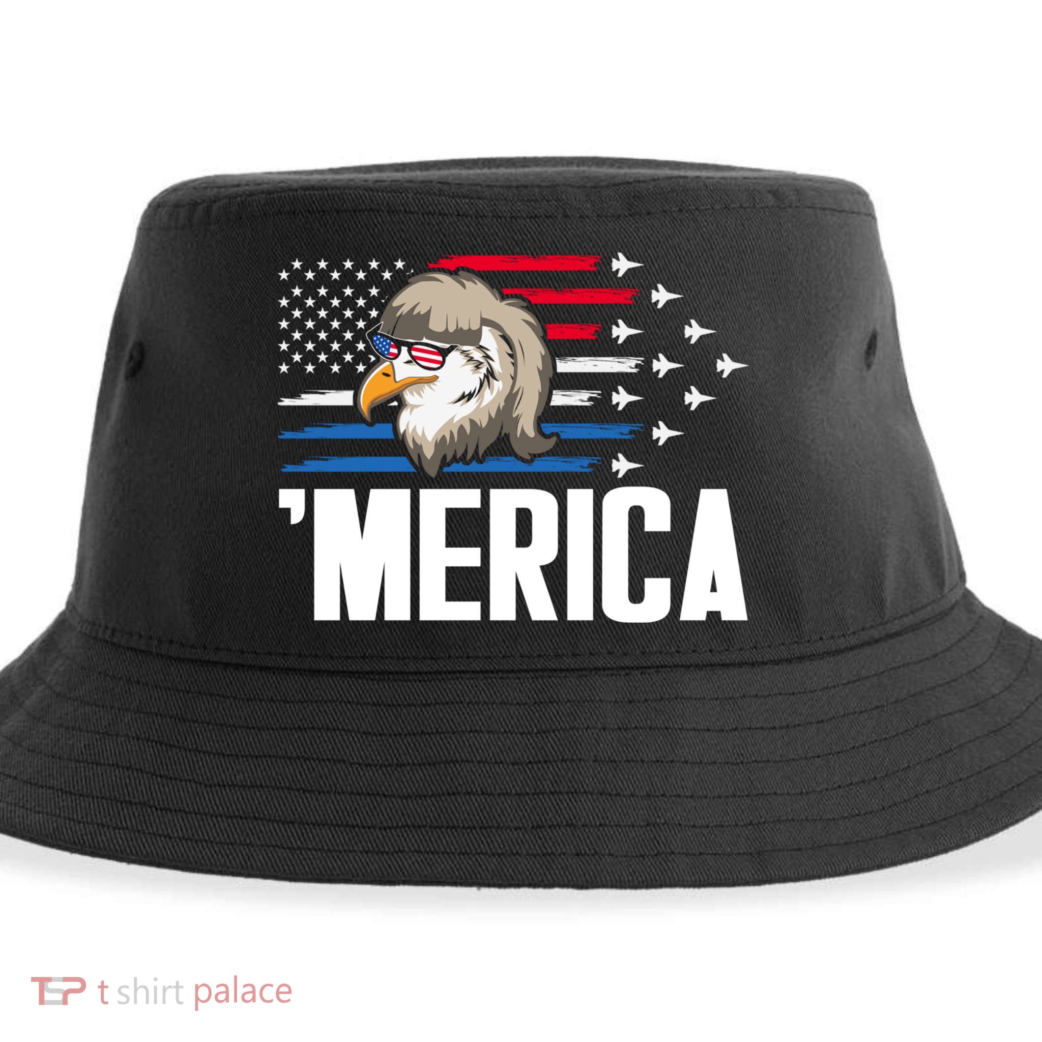 Eagle Mullet 4th Of July Gift USA American Flag Merica Cool Gift Sustainable Bucket Hat