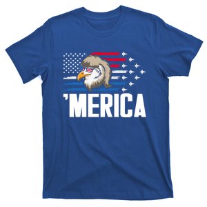 Eagle Mullet 4th Of July Gift USA American Flag Merica Cool Gift T-Shirt