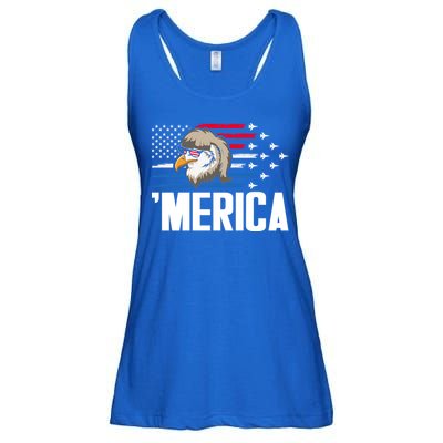 Eagle Mullet 4th Of July Gift USA American Flag Merica Cool Gift Ladies Essential Flowy Tank