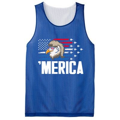 Eagle Mullet 4th Of July Gift USA American Flag Merica Cool Gift Mesh Reversible Basketball Jersey Tank