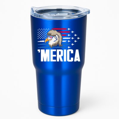 Eagle Mullet 4th Of July Gift USA American Flag Merica Cool Gift Tumbler