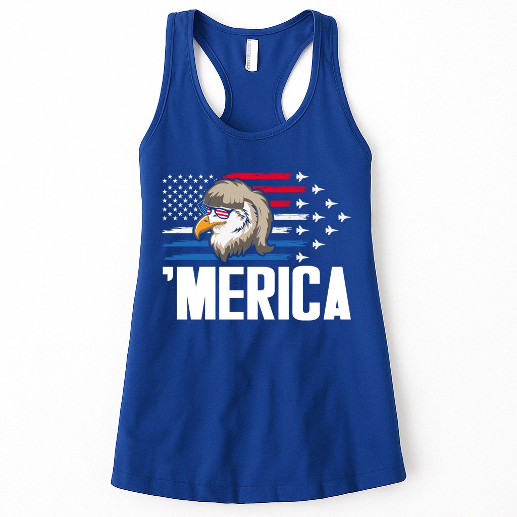 Eagle Mullet 4th Of July Gift USA American Flag Merica Cool Gift Womens Tank Top