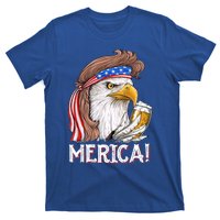 Eagle Mullet 4th Of July Beer Usa American Flag Merica Cute Gift T-Shirt