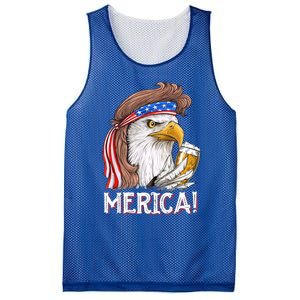 Eagle Mullet 4th Of July Beer Usa American Flag Merica Cute Gift Mesh Reversible Basketball Jersey Tank