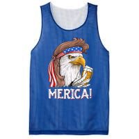 Eagle Mullet 4th Of July Beer Usa American Flag Merica Cute Gift Mesh Reversible Basketball Jersey Tank