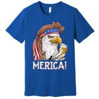 Eagle Mullet 4th Of July Beer Usa American Flag Merica Cute Gift Premium T-Shirt