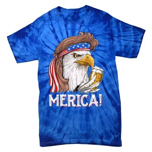 Eagle Mullet 4th Of July Beer Usa American Flag Merica Cute Gift Tie-Dye T-Shirt