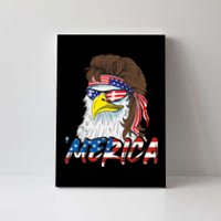 Eagle Mullet 4th Of July USA American Flag Merica Canvas