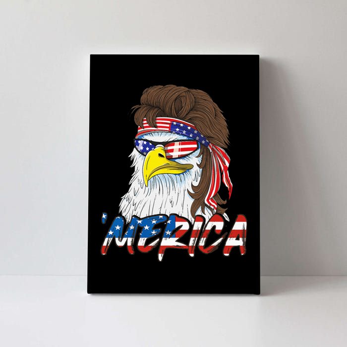 Eagle Mullet 4th Of July USA American Flag Merica Canvas