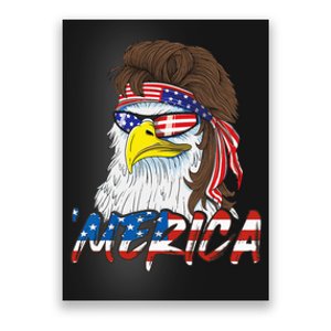 Eagle Mullet 4th Of July USA American Flag Merica Poster