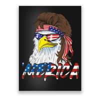 Eagle Mullet 4th Of July USA American Flag Merica Poster