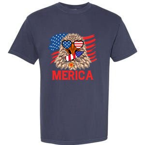 Eagle Mullet 4th Of July USA American Flag Merica Garment-Dyed Heavyweight T-Shirt