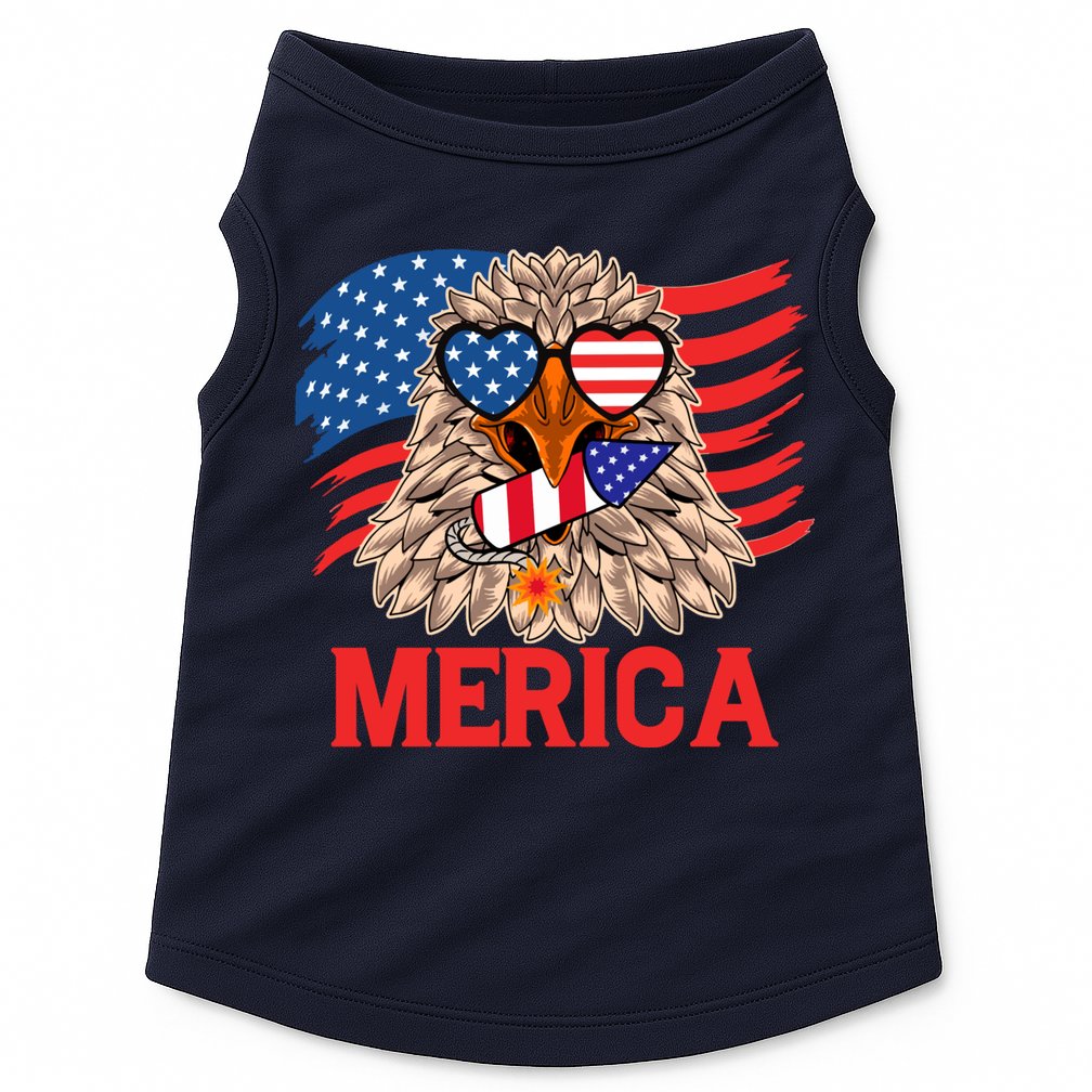Eagle Mullet 4th Of July USA American Flag Merica Doggie Tank